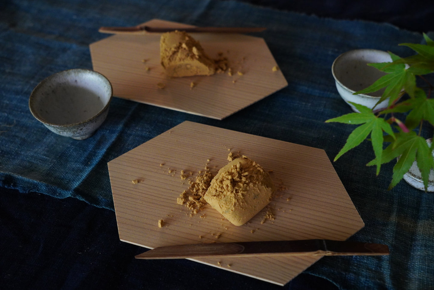 亀甲皿+本煤竹楊枝3本組