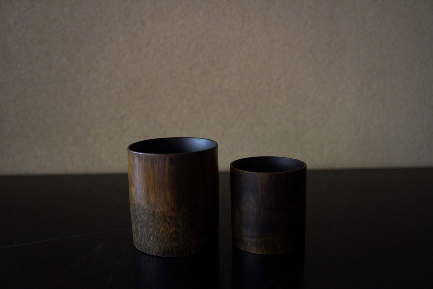 竹カップ 摺漆