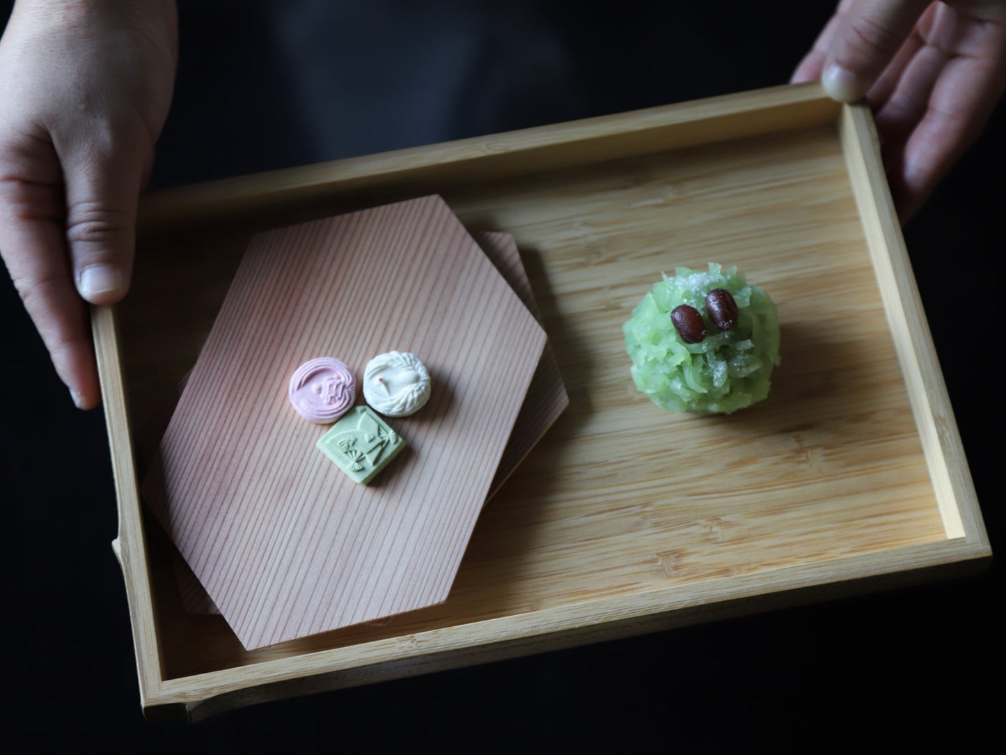 亀甲皿+本煤竹楊枝3本組