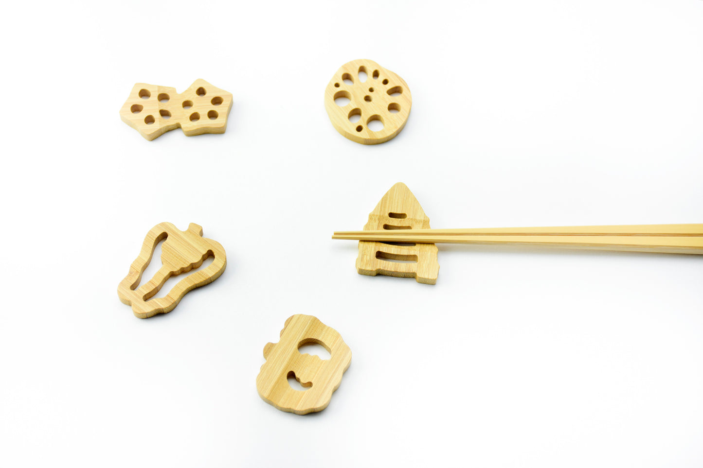 野菜箸置き　オクラ・タケノコ・カボチャ・ピーマン・レンコン