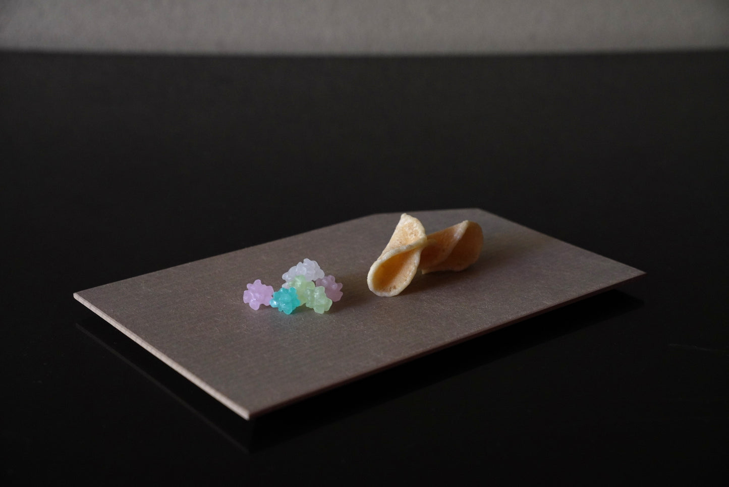 一閑張　銘々皿　白・黒