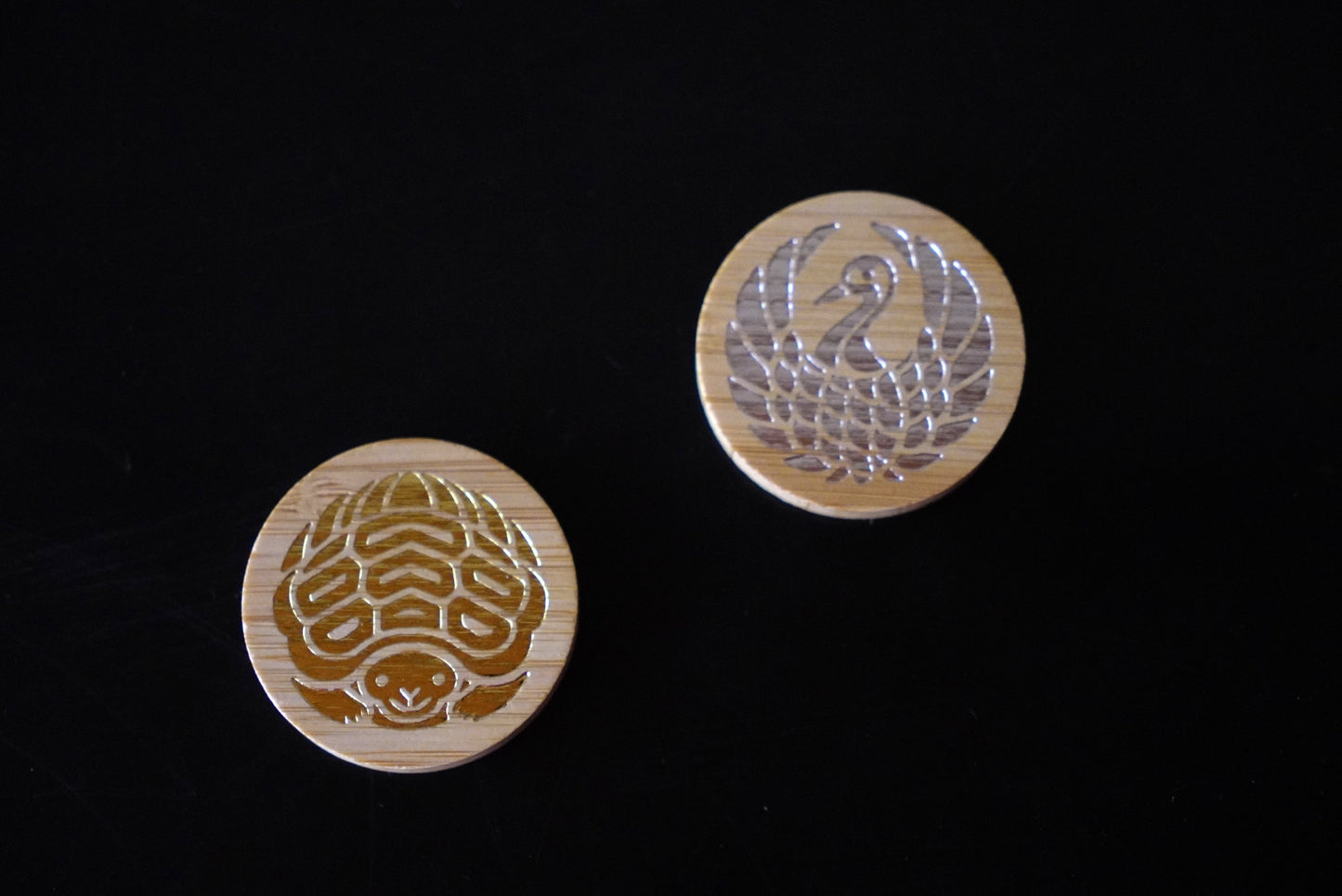 鶴亀 箸置き 金銀箔押し